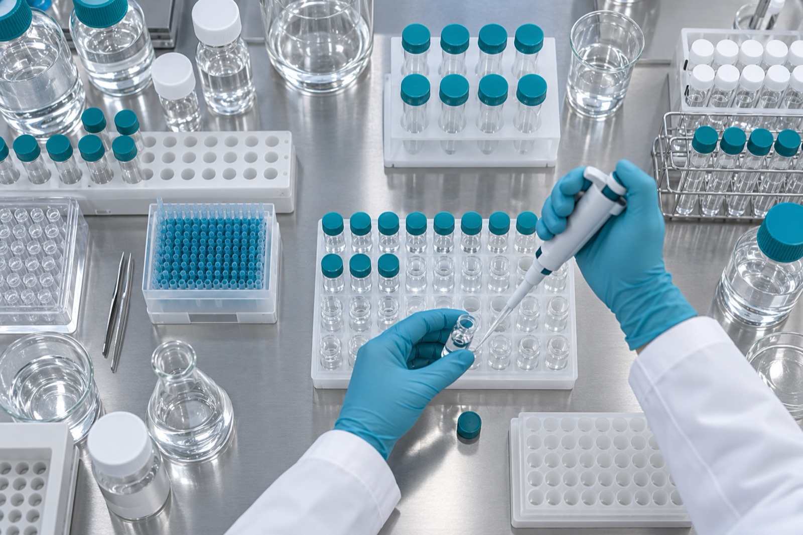 Peptide synthesis laboratory